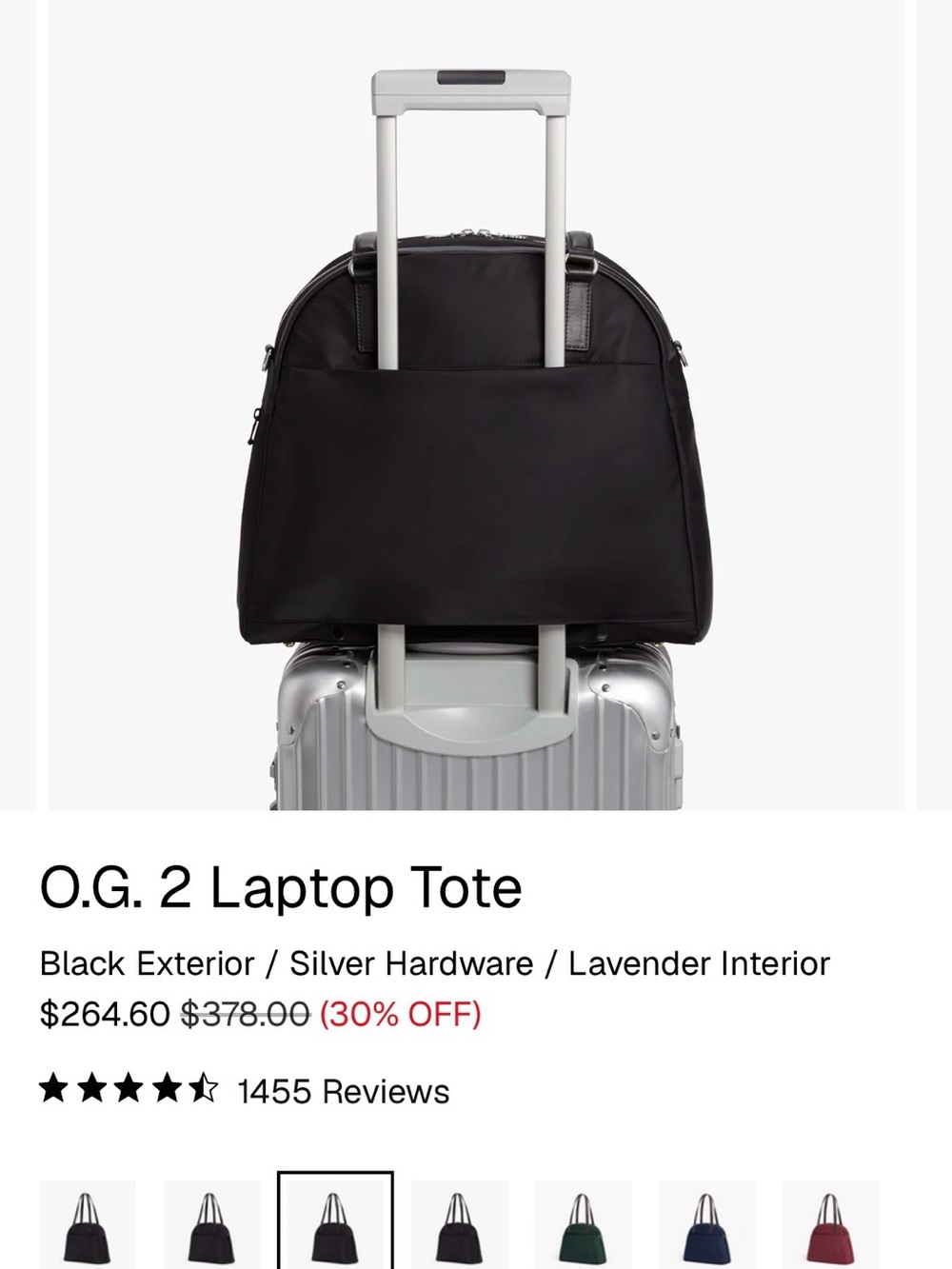 Lo & Sons Black Women's Laptop Bag - Structured Everyday Tote